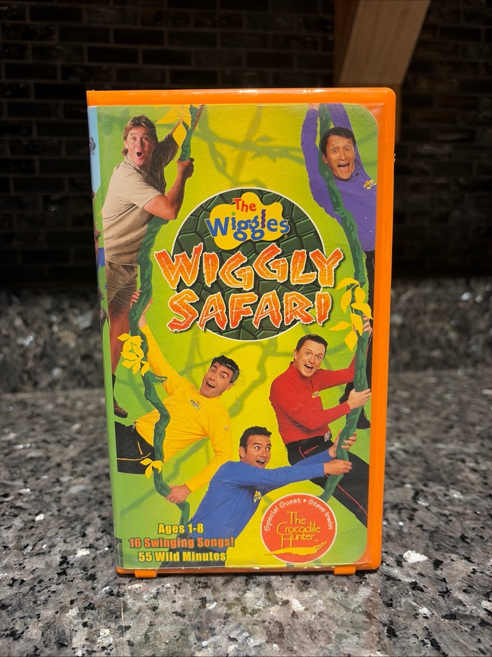 The Wiggles Wiggly Safari VHS Video Tape Steve Irwin Crocodile Hunter Clamshell